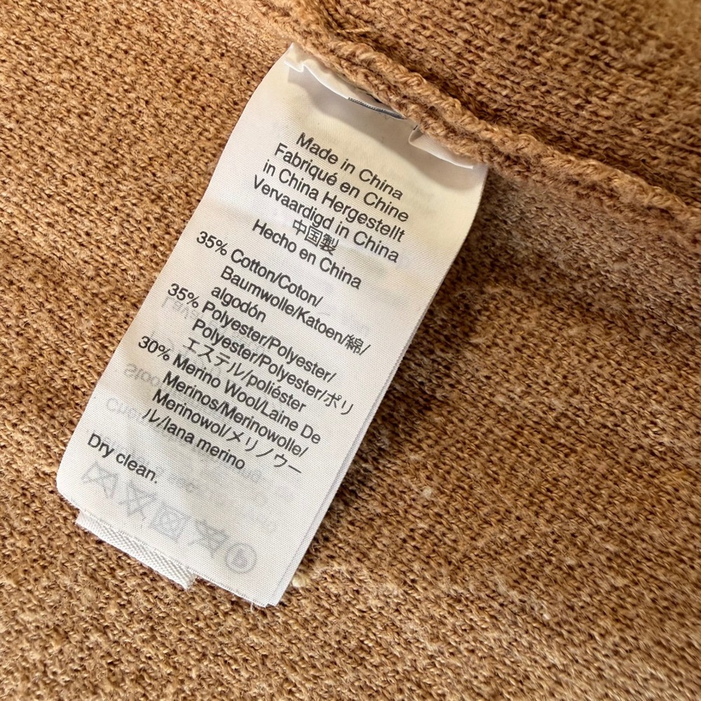 J.Crew 365 Sophie Open Front Sweater Blazer Womens Large Tan Merino Wool Blend - Picture 6 of 8